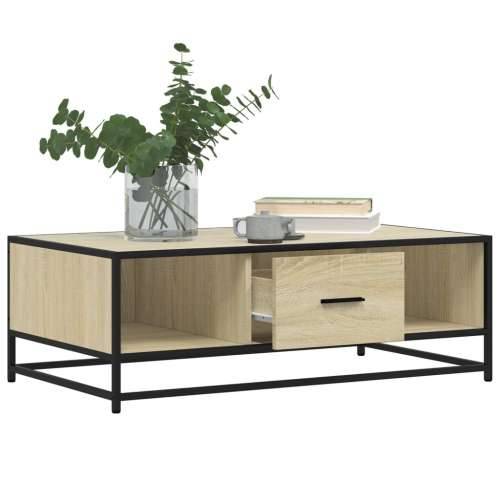 Stolić za kavu boja hrasta sonome 100x57x35 cm od drva i metala - sonoma hrast 1 Cijena