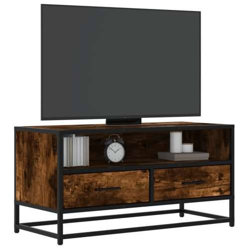 TV ormarić boja dimljenog hrasta 80x34,5x40 cm konstruirano - Dimljeni hrast 1 80 cm Cijena