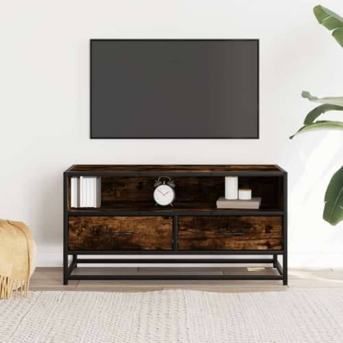 TV ormarić boja dimljenog hrasta 80x34,5x40 cm konstruirano - Dimljeni hrast 1 80 cm Cijena