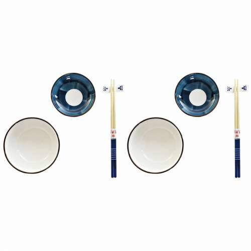 Set za sushi DKD Home Decor 34 x 29,5 x 7,3 cm Porculan Plava Bijela Orijentalno (34 x 29,5 x 7,3 cm) Cijena