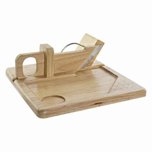 rezač DKD Home Decor 29 x 29 x 10 cm Kaučukovac Nehrđajući Čelik Cijena