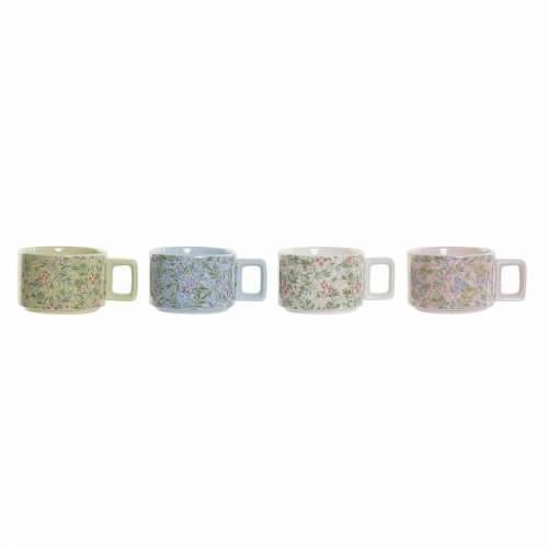 Set Šalica za Kavu DKD Home Decor Plava Zelena Roza Metal Dolomite 260 ml Cijena