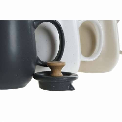 Čajnik DKD Home Decor Bijela Bež Prirodno Tamno sivo Kaučukovac Plastika Gres Keramika 1 L 23 x 12 x 16,5 cm (3 kom.) Cijena