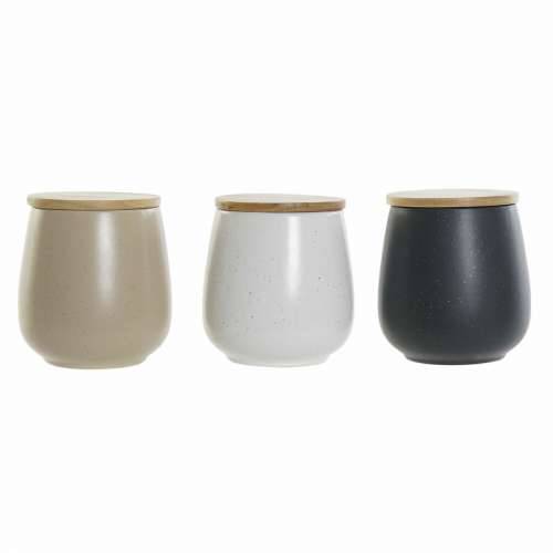Čamac DKD Home Decor Bijela Bež Tamno sivo 10 x 10 x 13 cm (3 kom.) Cijena
