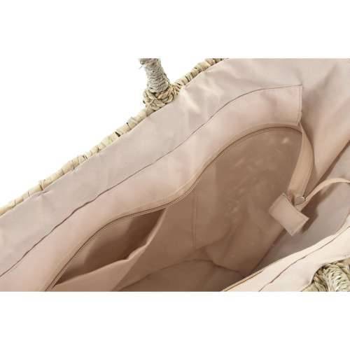 Torba DKD Home Decor Bijela Pisana Prirodno Metal 59 x 16 x 30 cm Cijena