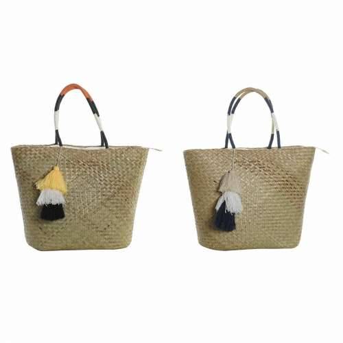 Torba za Plažu DKD Home Decor Oranžna Prirodno Mornarsko plava Vlakna 49 x 18 x 37 cm (2 kom.) Cijena