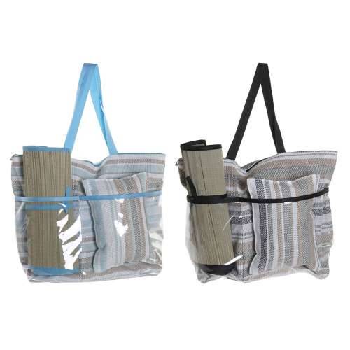 Torba za Plažu DKD Home Decor Plava Smeđa Zelena Siva Metvica PVC Platno 44 x 23 x 62 cm (2 kom.) Cijena