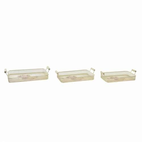 Set pladnjeva DKD Home Decor Roza Metal Aluminij 8 cm 40 x 21 x 8 cm (3 kom.) Cijena