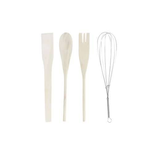 Set Pribora za Kuhanje DKD Home Decor Dolomite Drvo MDF 12 x 12 x 22 cm Ziedi Cijena