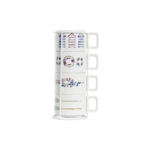 Set Šalica za Kavu DKD Home Decor Plava Pisana Metal Dolomite 260 ml Cijena