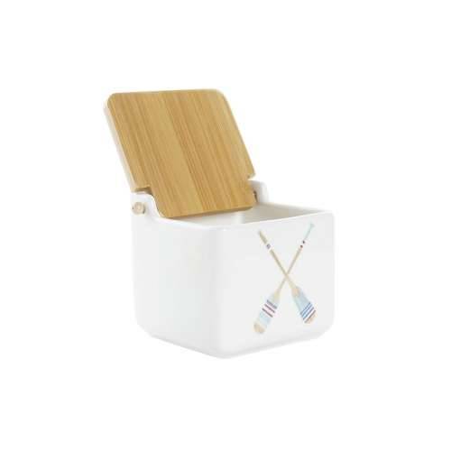 Soljenka s Poklopcem DKD Home Decor More Pisana Bambus Dolomite 12,5 x 12,5 x 11,5 cm Cijena