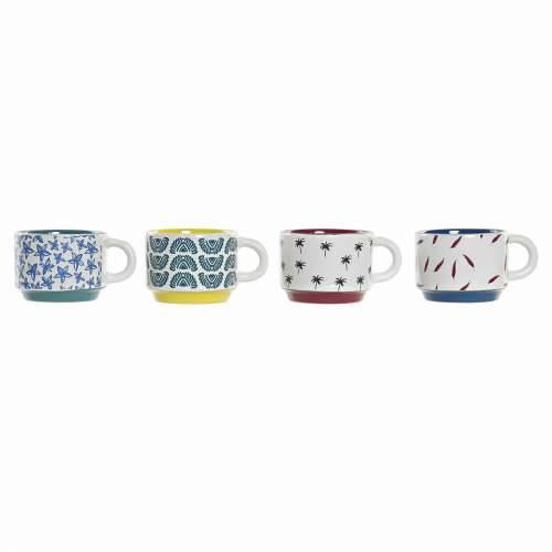 Set Šalica za Kavu DKD Home Decor Rumena Plava Pisana Turkizno Granatna Metal Gres Keramika 150 ml Cijena