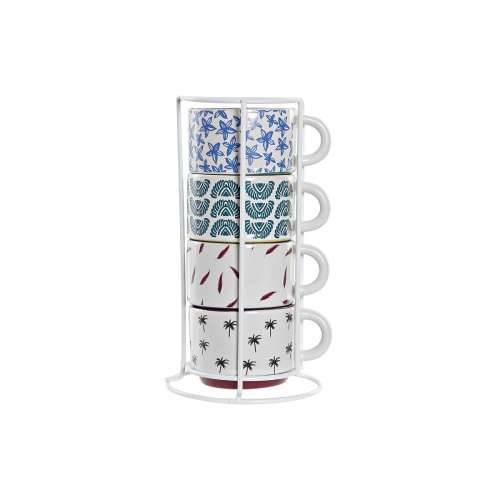 Set Šalica za Kavu DKD Home Decor Rumena Plava Pisana Turkizno Granatna Metal Gres Keramika 150 ml Cijena