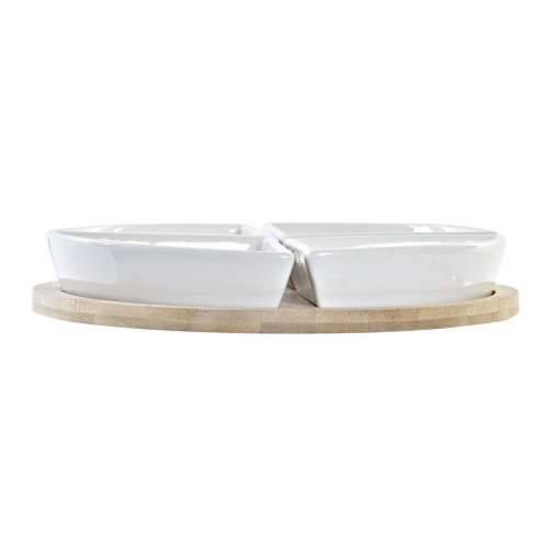 Set za Predjelo DKD Home Decor Plava Prirodno Bambus Gres Keramika Mediteran 21,5 x 21,5 x 1 cm (5 pcs) Cijena