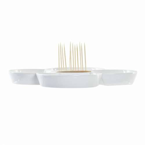 Pladanj za aperitive DKD Home Decor Plava Prirodno Bambus Gres Keramika Mediteran 25 x 25 x 10 cm Cijena