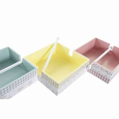 Stalak za salvete DKD Home Decor Vichy Sweet Metal Aluminij Drvo MDF 22 x 18 x 6 cm (3 kom.) Cijena