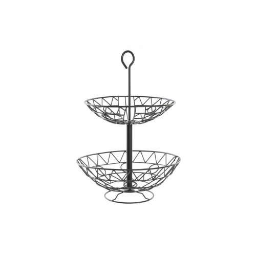 Posuda za Voće DKD Home Decor Crna Metal geometrijski 28 x 28 x 40 cm Cijena
