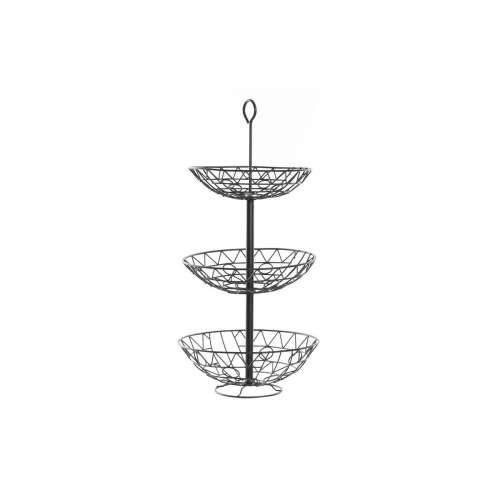 Posuda za Voće DKD Home Decor Crna Metal geometrijski 28 x 28 x 58 cm Cijena