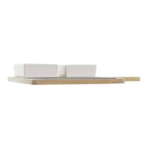 Set za Predjelo DKD Home Decor Tapas Bambus Gres Keramika Daska 3 Dijelovi 31 x 20 x 5 cm Cijena