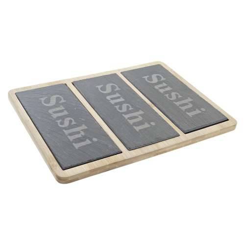 Set za sushi DKD Home Decor Bambus Daska Crna Prirodno Orijentalno 25 x 19 x 3 cm Cijena