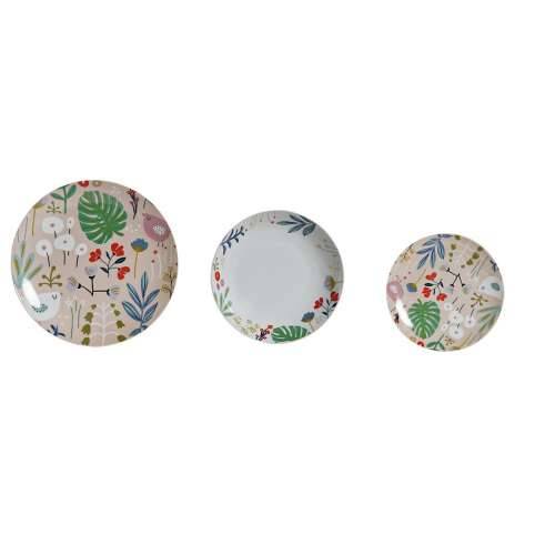 Set Posuđa DKD Home Decor Pisana Porculan Ziedi gradski 27 x 27 x 3 cm 18 Dijelovi (18 pcs) Cijena