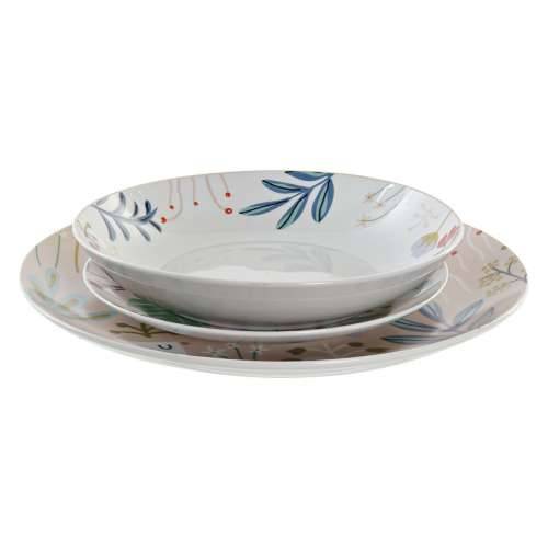 Set Posuđa DKD Home Decor Pisana Porculan Ziedi gradski 27 x 27 x 3 cm 18 Dijelovi (18 pcs) Cijena