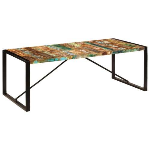 Blagovaonski stol od masivnog obnovljenog drva 220 x 100 x 75 cm Cijena