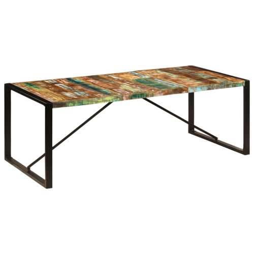 Blagovaonski stol od masivnog obnovljenog drva 220 x 100 x 75 cm Cijena