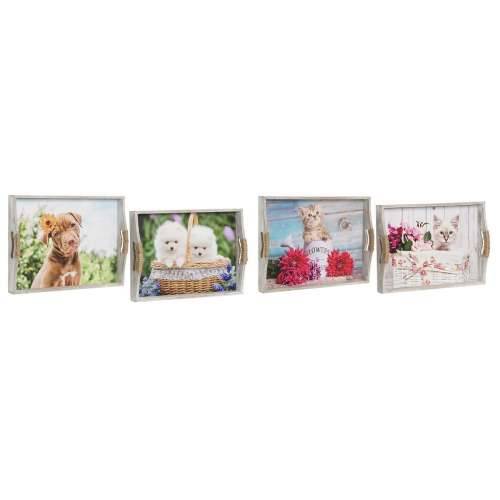Set pladnjeva DKD Home Decor Pisana 40 x 30 x 6 cm Drvo MDF (2 kom.) Cijena