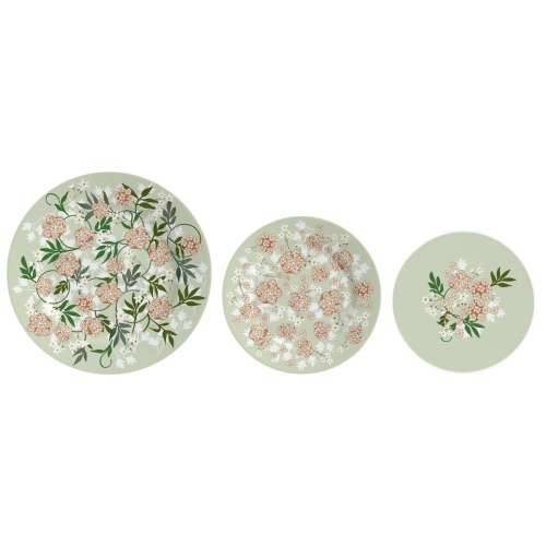 Plakans šķīvis DKD Home Decor Porculan tradicionalan 27 x 27 x 3 cm 18 Dijelovi Cijena