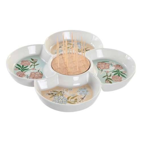 Pladanj za aperitive DKD Home Decor Zelena 22 x 22 x 3 cm Gres Keramika Cijena