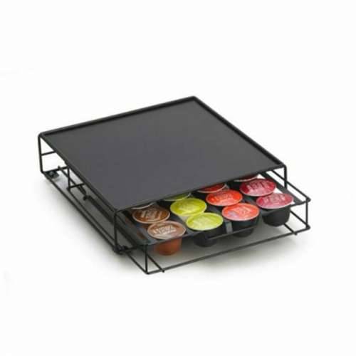 Organizator za Kapsule Kave DKD Home Decor 28,7 x 32 x 7 cm Crna Metal Cijena