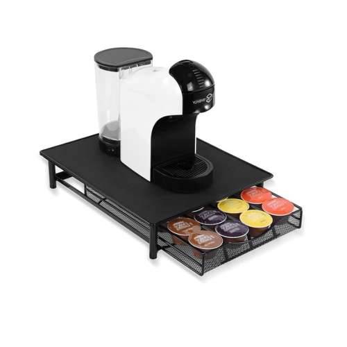 Organizator za Kapsule Kave DKD Home Decor 21 x 31 x 7,5 cm Crna Metal Cijena