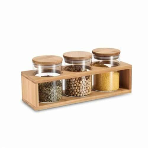 3 Tube DKD Home Decor 31 x 11 x 11,5 cm Prirodno Bambus Borosilikatno staklo Cijena