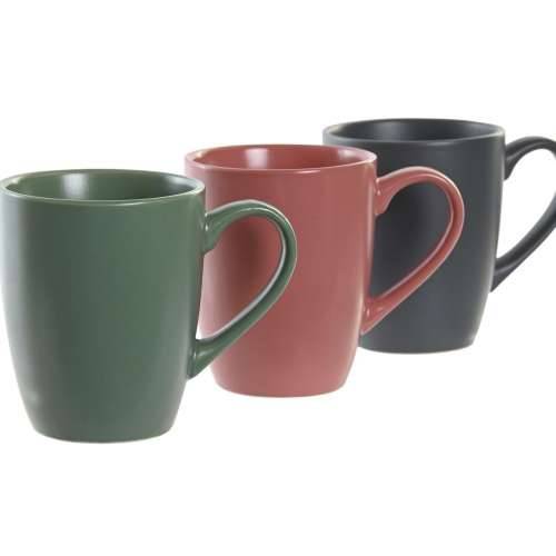 Set 4 Velikih Šalica DKD Home Decor Zelena Roza Prirodno Tamno sivo Gres Keramika 160 ml 17 x 12 x 39 cm Cijena