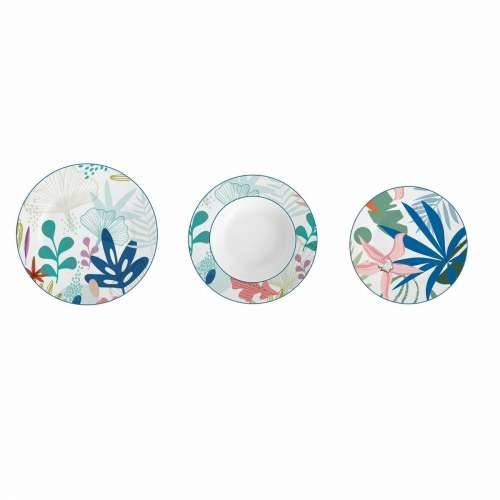 Set Posuđa DKD Home Decor Porculan Plava Zelena 18 Dijelovi Cijena
