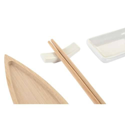 Set za sushi DKD Home Decor 8 x 5 x 2 cm Keramika Prirodno Bijela Orijentalno Cijena