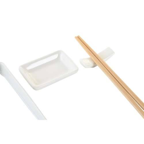 Set za sushi DKD Home Decor 24 x 7 x 2 cm Prirodno Bijela Gres Keramika Orijentalno Cijena