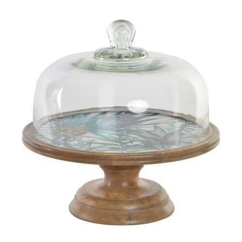 Pladanj za aperitive DKD Home Decor Kristal Prirodno Zelena Drvo Manga Tropsko (30 x 30 x 33 cm) Cijena