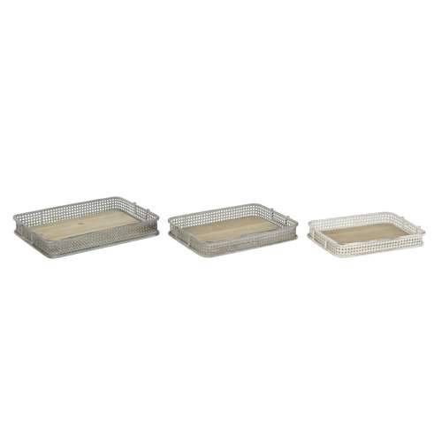 Set pladnjeva DKD Home Decor 53 x 38 x 8 cm Metal Pisana (3 kom.) Cijena