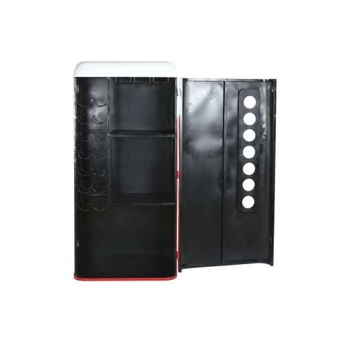 Stalak za boce DKD Home Decor 70 x 44 x 151 cm Crvena Bijela Željezo Cijena
