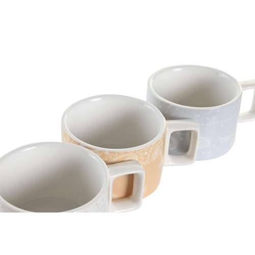 Set Šalica za Kavu DKD Home Decor Rumena Plava Bijela Crvena Metal Bambus Dolomite 260 ml Cijena