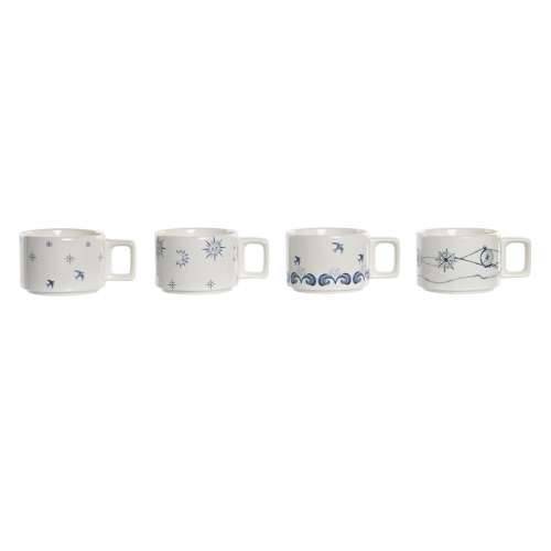 Set Šalica za Kavu DKD Home Decor Plava Bijela Metal Dolomite 260 ml Cijena