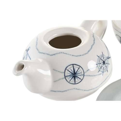 Igra ispijanje čaja DKD Home Decor Plava Bijela 750 ml Dolomite (3 kom.) Cijena