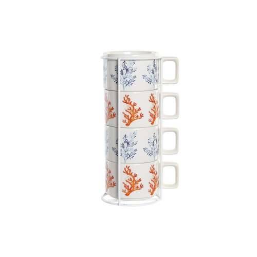 Set Šalica za Kavu DKD Home Decor Plava Fuksija Metal Dolomite 260 ml Cijena