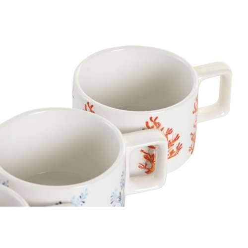 Set Šalica za Kavu DKD Home Decor Plava Fuksija Metal Dolomite 260 ml Cijena