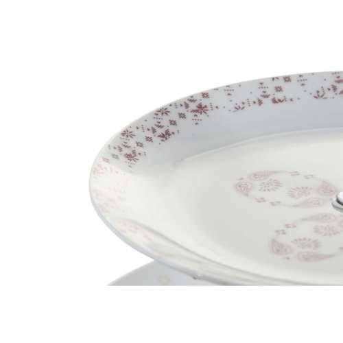 Posuda za Voće DKD Home Decor 27 x 27 x 34 cm Porculan Roza Metal Bijela Cijena