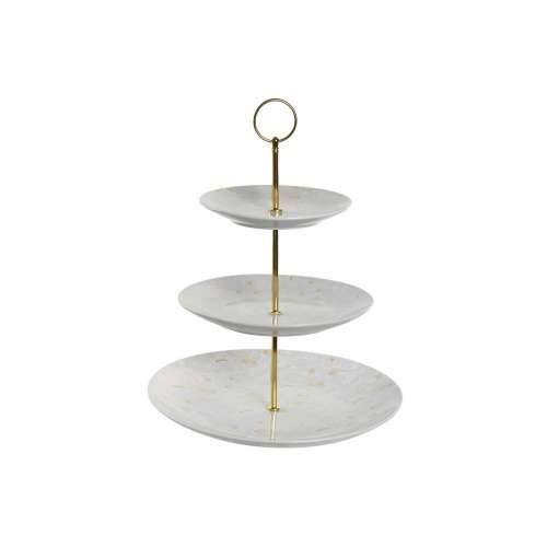 Posuda za Voće DKD Home Decor 27 x 27 x 34 cm Porculan Plava Roza Metal Cijena