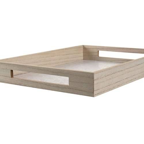 Pladanj za aperitive DKD Home Decor Plava Roza Rumena 3 Dijelovi Drvo MDF 40 x 30 x 5 cm Shabby Chic Cijena