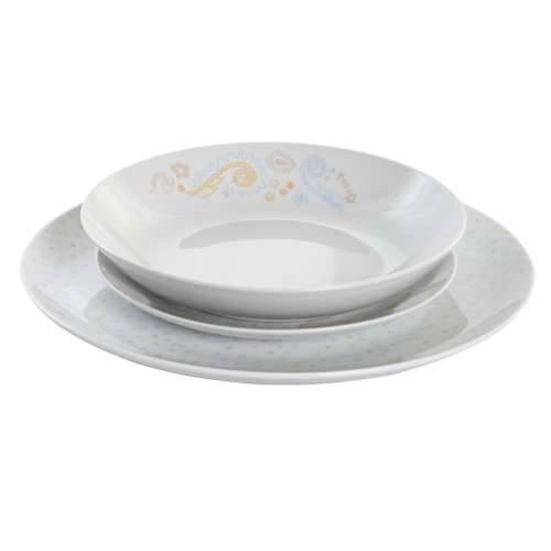 Set Posuđa DKD Home Decor Porculan Plava Roza Bijela 27 x 27 x 3 cm 18 Dijelovi Cijena